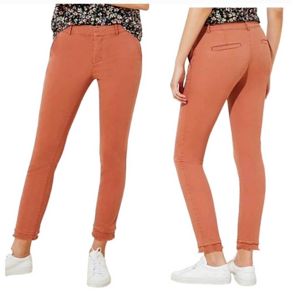 LOFT Frayed Girlfriend Chinos Sz 12P